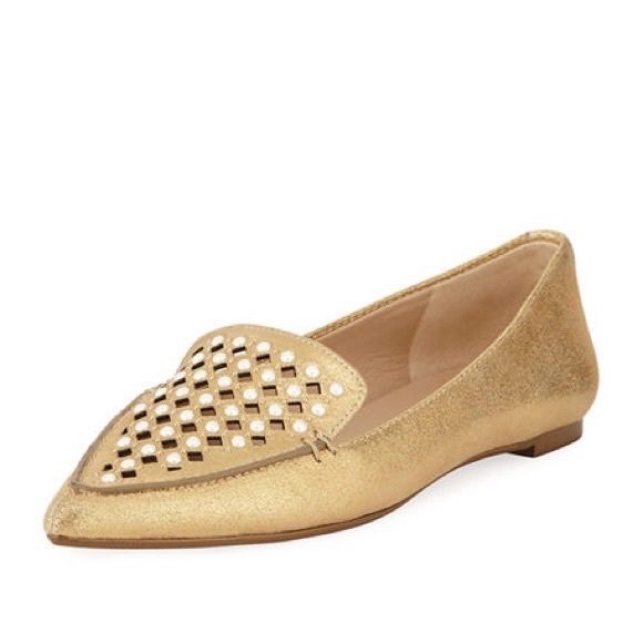 Karl Lagerfeld Devan Embellished Gold Soft Brushed Suede Shoe - Picture 2 of 5